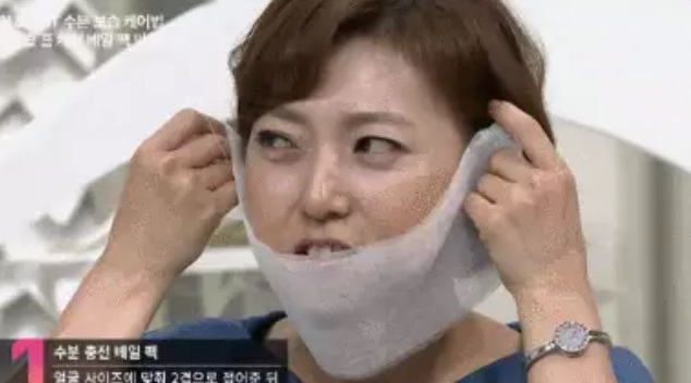 韩国美容师独创简易「半脸纱布面膜」!小V脸就